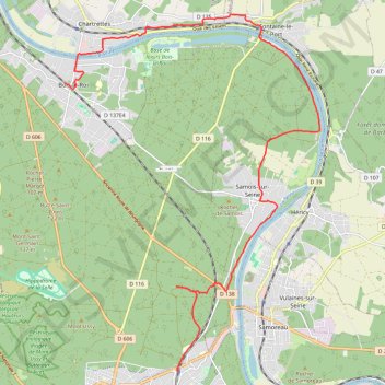 Itinéraire De Bois-le-Roi à Avon, distance, dénivelé, altitude, carte, profil, trace GPS