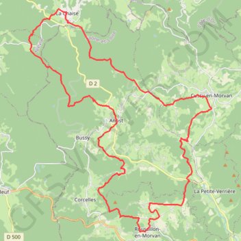 Itinéraire MORVAN DIMANCHE B, distance, dénivelé, altitude, carte, profil, trace GPS