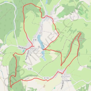 Itinéraire Le sentier de la mirabelle, distance, dénivelé, altitude, carte, profil, trace GPS