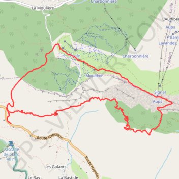 Itinéraire Audibergue, distance, dénivelé, altitude, carte, profil, trace GPS