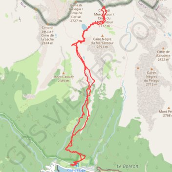 Itinéraire Cime du Mercantour, distance, dénivelé, altitude, carte, profil, trace GPS