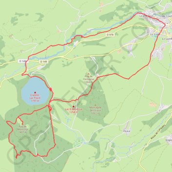 Itinéraire Murol-Lac Pavin, distance, dénivelé, altitude, carte, profil, trace GPS