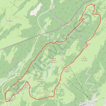 Itinéraire Le Chasseron par le Col des Etroits, distance, dénivelé, altitude, carte, profil, trace GPS