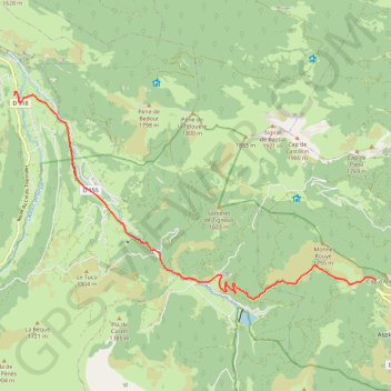 Itinéraire Col d'Aspin, distance, dénivelé, altitude, carte, profil, trace GPS