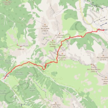 Itinéraire Ceillac - Saint-Véran (Tour du Queyras), distance, dénivelé, altitude, carte, profil, trace GPS