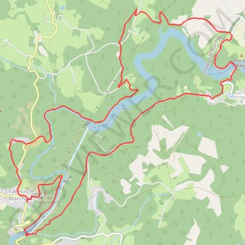 Itinéraire Les gorges du Thaurion, distance, dénivelé, altitude, carte, profil, trace GPS