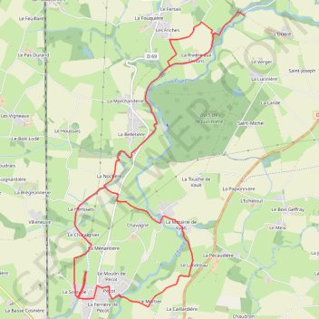 Itinéraire Entre Erdre et rigole du Canal de Nantes à Brest, distance, dénivelé, altitude, carte, profil, trace GPS