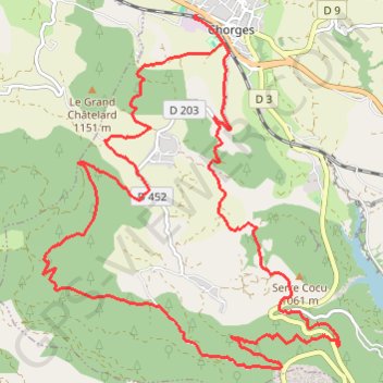 Itinéraire Champ du Comte, distance, dénivelé, altitude, carte, profil, trace GPS