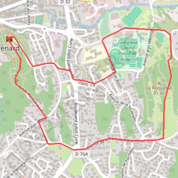 Itinéraire Le château de CHATEAURENARD, distance, dénivelé, altitude, carte, profil, trace GPS