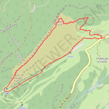 Itinéraire Les ebats par la crete, distance, dénivelé, altitude, carte, profil, trace GPS
