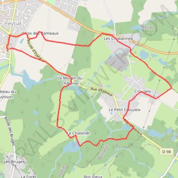 Itinéraire 87-131, distance, dénivelé, altitude, carte, profil, trace GPS