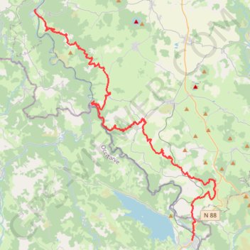 Itinéraire 09-Le-Pont-d'Alleyras-Langogne, distance, dénivelé, altitude, carte, profil, trace GPS