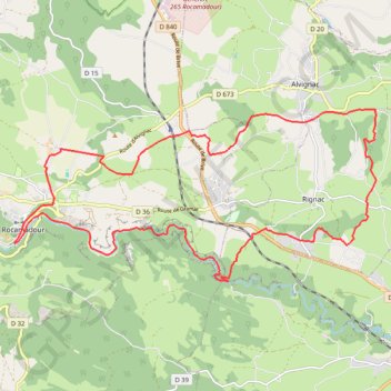 Itinéraire Rocamadour-padirac, distance, dénivelé, altitude, carte, profil, trace GPS