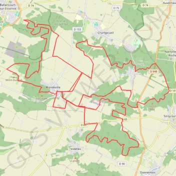Itinéraire Trail du Gatinais, distance, dénivelé, altitude, carte, profil, trace GPS