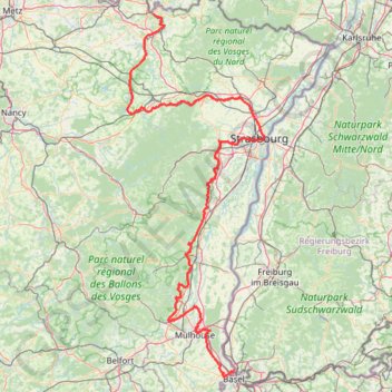 Itinéraire EuroVélo 5 - Via Romea, distance, dénivelé, altitude, carte, profil, trace GPS