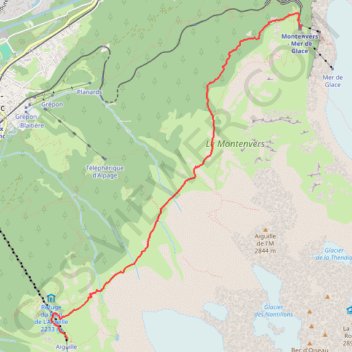 Itinéraire grand balcon nord : plan -montentvers, distance, dénivelé, altitude, carte, profil, trace GPS