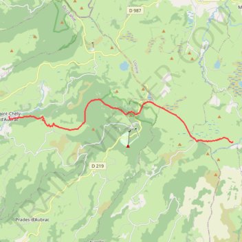 Itinéraire Buron des Rajas - Saint-Chély-d'Aubrac, distance, dénivelé, altitude, carte, profil, trace GPS