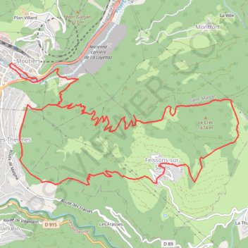 Itinéraire Croix de Feissons, distance, dénivelé, altitude, carte, profil, trace GPS