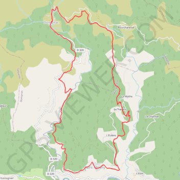 Itinéraire Sainte melany 07260, distance, dénivelé, altitude, carte, profil, trace GPS