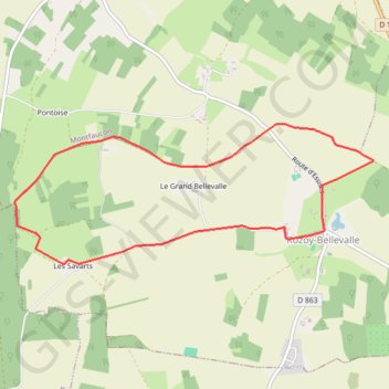 Itinéraire Le gué de la Bochat, distance, dénivelé, altitude, carte, profil, trace GPS