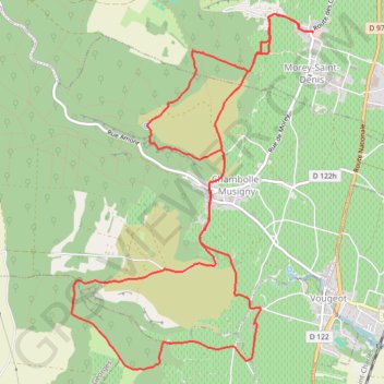 Itinéraire Morey saint Denis, distance, dénivelé, altitude, carte, profil, trace GPS