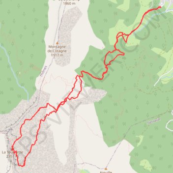 Itinéraire La Tournette depuis Belchamp (Bornes - Aravis), distance, dénivelé, altitude, carte, profil, trace GPS