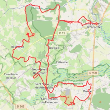 Itinéraire 1 - 55km VTT R. Barbey 2025, distance, dénivelé, altitude, carte, profil, trace GPS