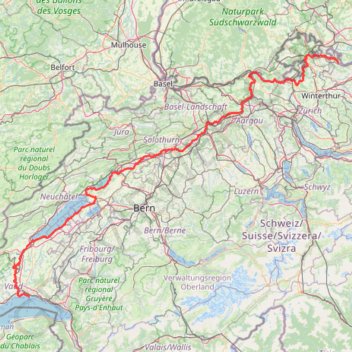 Itinéraire Nouveau tracé de points 1, distance, dénivelé, altitude, carte, profil, trace GPS