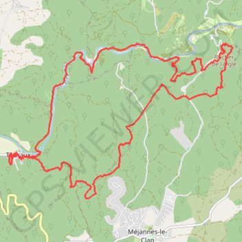 Itinéraire Sortie des gorges de la ceze, distance, dénivelé, altitude, carte, profil, trace GPS