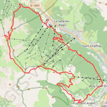 Itinéraire La Cucumelle - Col de Serre Chevalier, distance, dénivelé, altitude, carte, profil, trace GPS