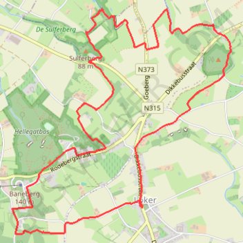 Itinéraire Le Mont Rouge, distance, dénivelé, altitude, carte, profil, trace GPS
