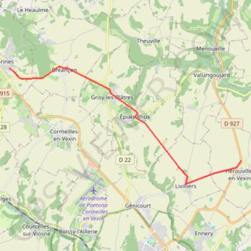 Itinéraire 0031 à Rue Du Buisson Saint-Remy et Rue Claude Mantel, distance, dénivelé, altitude, carte, profil, trace GPS