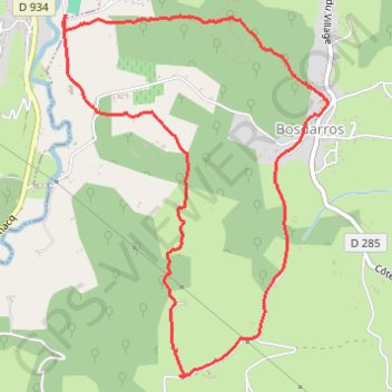 Itinéraire Gan Bosdarros, distance, dénivelé, altitude, carte, profil, trace GPS