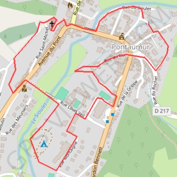 Itinéraire circuit bleu famille, distance, dénivelé, altitude, carte, profil, trace GPS