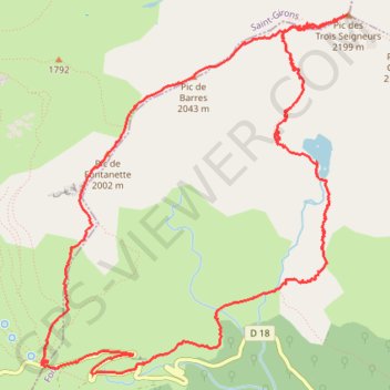 Itinéraire Pic des Trois Seigneurs, distance, dénivelé, altitude, carte, profil, trace GPS