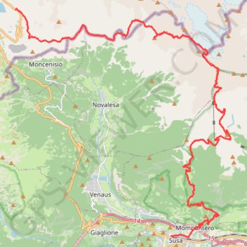 Itinéraire Rochemelon, distance, dénivelé, altitude, carte, profil, trace GPS