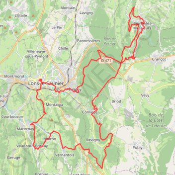 Itinéraire Trail des Reculees 2025 2025 - Le Charismatique - 53km, distance, dénivelé, altitude, carte, profil, trace GPS