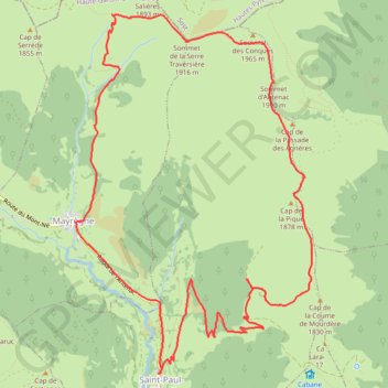 Itinéraire Sommet d'Anténac, distance, dénivelé, altitude, carte, profil, trace GPS