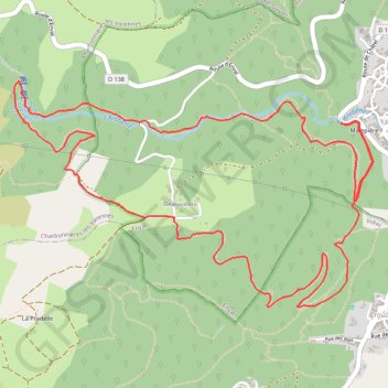 Itinéraire Le sentier de l'Association Pour l'Aménagement des Gorges d'Enval, distance, dénivelé, altitude, carte, profil, trace GPS