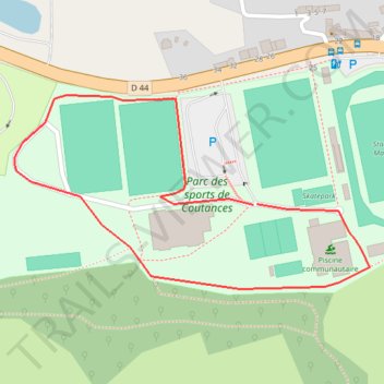 Itinéraire 1 - Course enfant 1km, distance, dénivelé, altitude, carte, profil, trace GPS