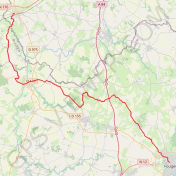 Itinéraire BTN - FOUGERES Voyageurs - Mont Saint Michel, distance, dénivelé, altitude, carte, profil, trace GPS