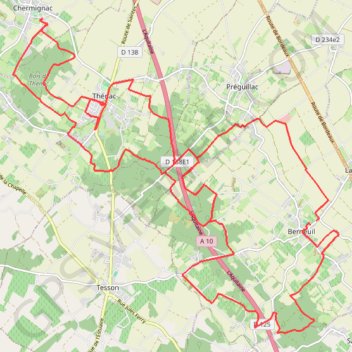 Itinéraire 2021-10-13-14-21-07, distance, dénivelé, altitude, carte, profil, trace GPS