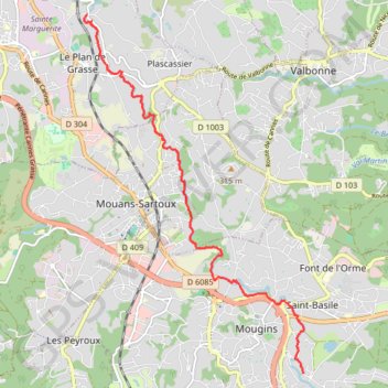 Itinéraire Canal de la siagne depuis Etang de Fontmerle, distance, dénivelé, altitude, carte, profil, trace GPS