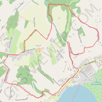 Itinéraire Pays Voironnais - Circuit des Trois Croix par Calatrin, distance, dénivelé, altitude, carte, profil, trace GPS