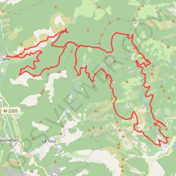 Itinéraire Pelasque - Clans, distance, dénivelé, altitude, carte, profil, trace GPS