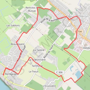 Itinéraire 17-98, distance, dénivelé, altitude, carte, profil, trace GPS