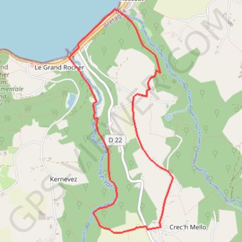Itinéraire Circuit du Roscoat au Yar, distance, dénivelé, altitude, carte, profil, trace GPS