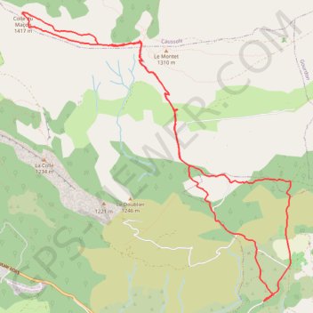 Itinéraire Caussols - La Colle du Maçon, distance, dénivelé, altitude, carte, profil, trace GPS