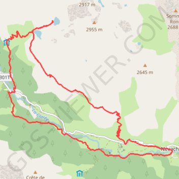 Itinéraire Lac de Laramont et Lac du serpent, distance, dénivelé, altitude, carte, profil, trace GPS