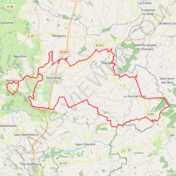 Itinéraire VTT 52KM, distance, dénivelé, altitude, carte, profil, trace GPS
